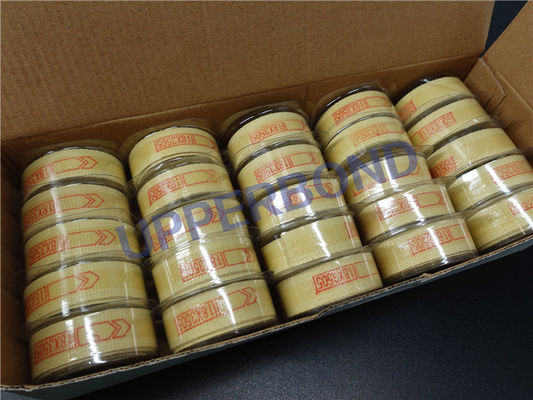 Beli MK9 Suku Cadang Mesin Rokok Kuning Fiber Garniture Tape 18 * 3505 Mm pembuatan online