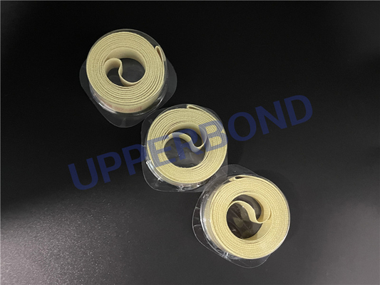 Full Coated Yellow Aramid Tape Heat Resistance Conveying Tobacco Making Machine Mesin pembuatan tembakau