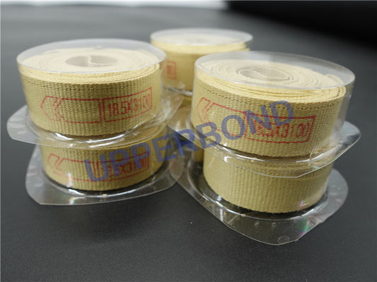 18.5 * 3100 MM Pita Garniture Kuning Sabuk Konveyor Tembakau Perpanjangan Kecil