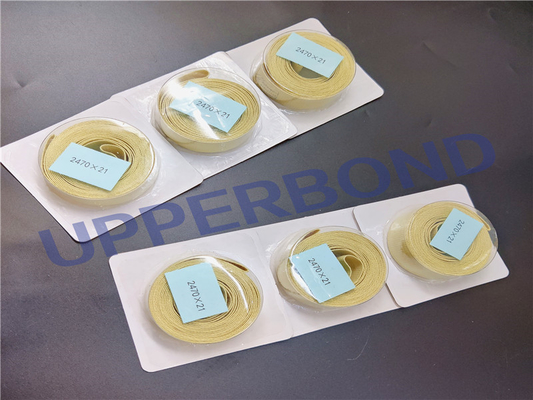 Penjualan panas Sertifikat CE Pita Serat Aramid Kuning Garniture Tape untuk penggunaan transform